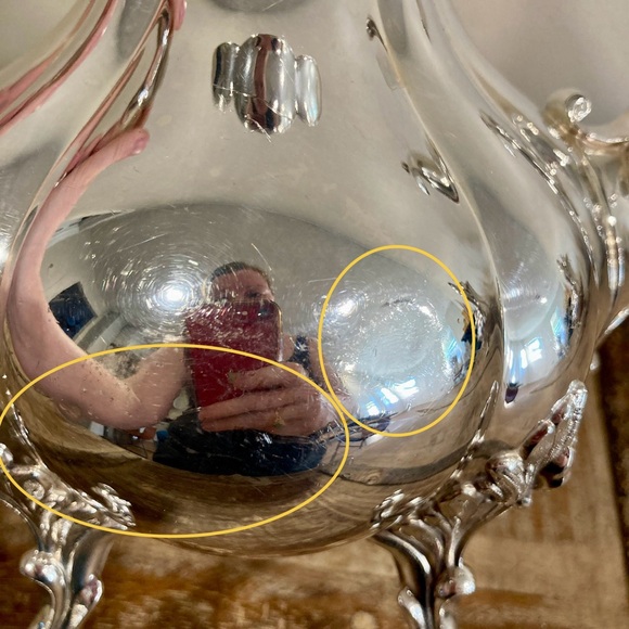 Vintage 1957 Reed & Barton Silver Plated Coffee Tea Pot #1795 Winthrop Pumpkin - Picture 14 of 15